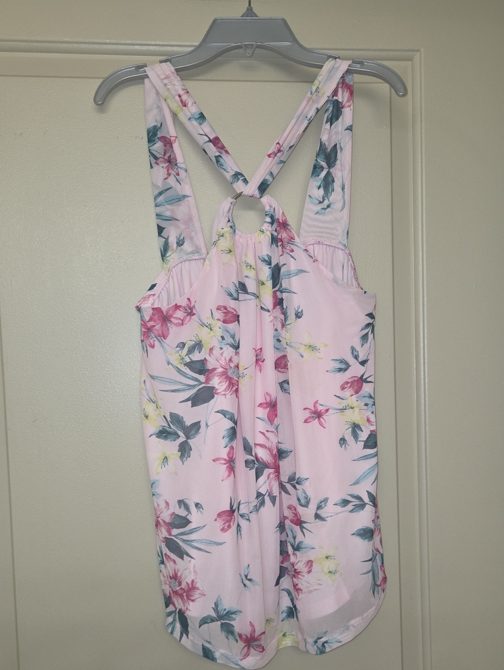 torrid Pink Floral Ring-Back Tank Top